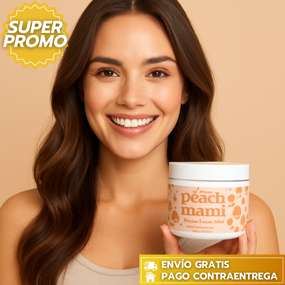 Peach Mami™: Crema Corporal Reafirmante e Hidratante que Tonifica tus Curvas y Deja un Brillo Suave