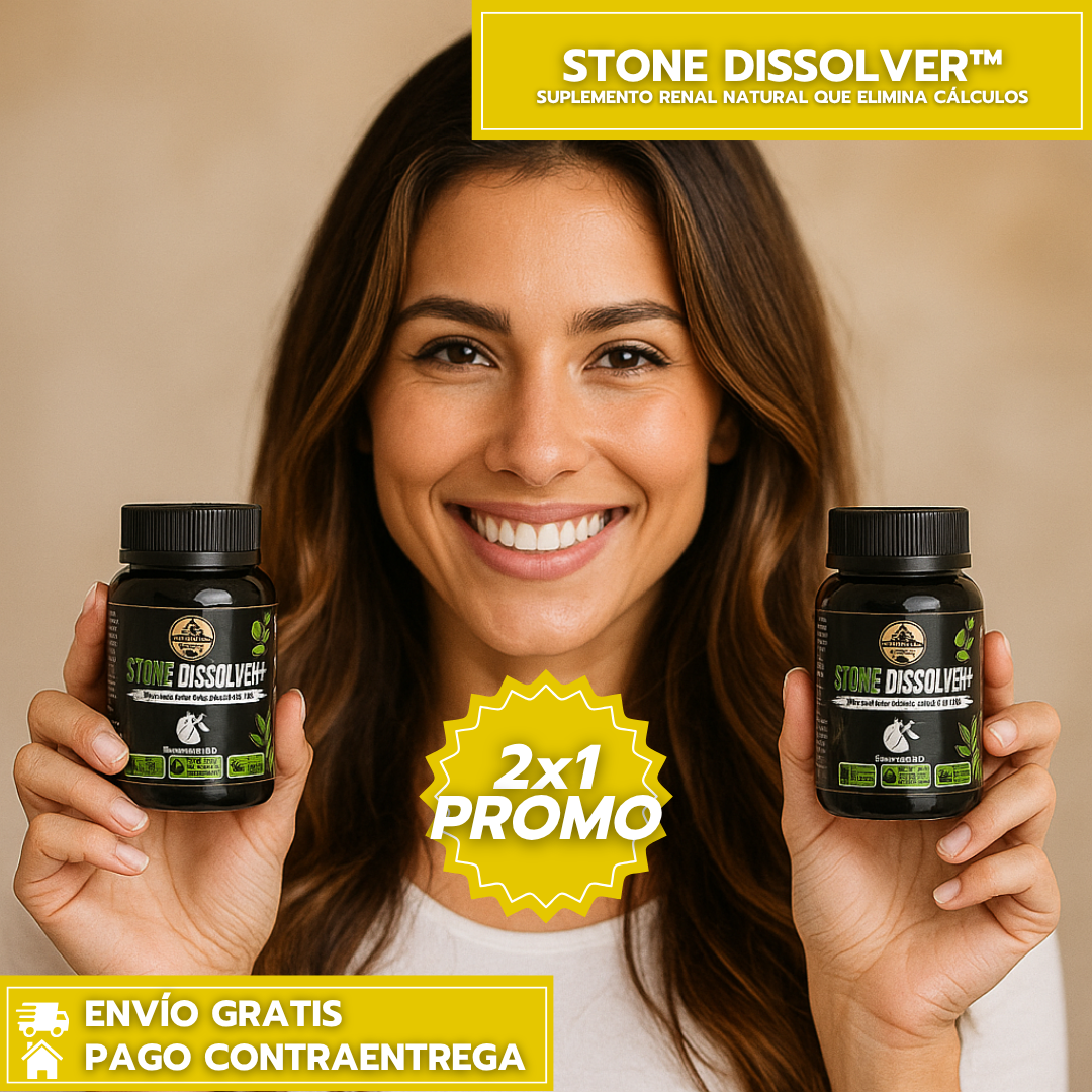Oferta Especial 2x1: STONE DISSOLVER™-Suplemento Renal Natural que Elimina Cálculos y Purifica el Sistema Urinario.