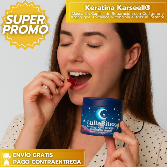 Lullabites™: Gomitas naturales que relajan cuerpo y mente para ayudarte a dormir más rápido y despertar con energía renovada.