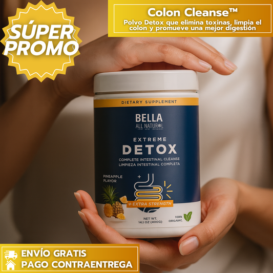 Colon Cleanse™: Polvo Detox que elimina toxinas, limpia el colon y promueve una digestión ligera mientras reduce la hinchazón abdominal.-