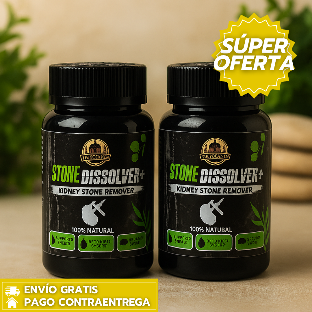 Oferta Especial 2x1: STONE DISSOLVER™-Suplemento Renal Natural que Elimina Cálculos y Purifica el Sistema Urinario.