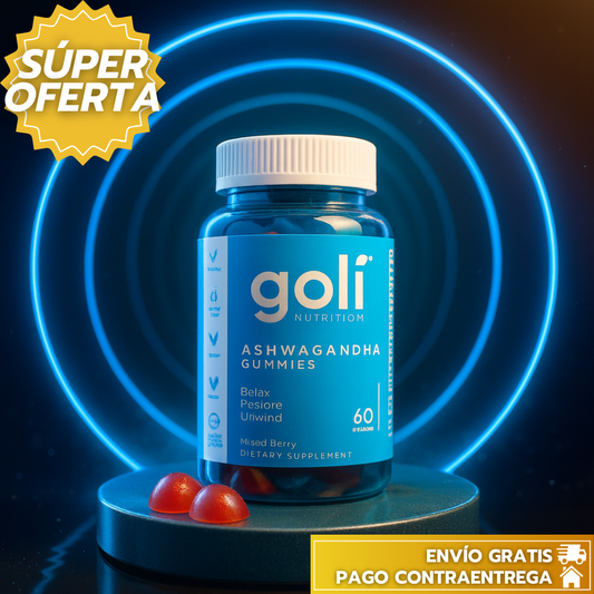 Golí Ashwaghanda™:Gomitas de Ashwagandha reductoras de estrés y optimizar el equilibrio mental, el ánimo y la energía diaria.