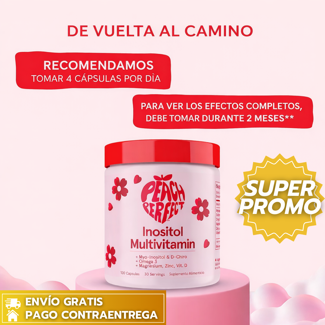 Peach Perfect™: Suplemento femenino que regula el ciclo y apoya la salud ovárica.