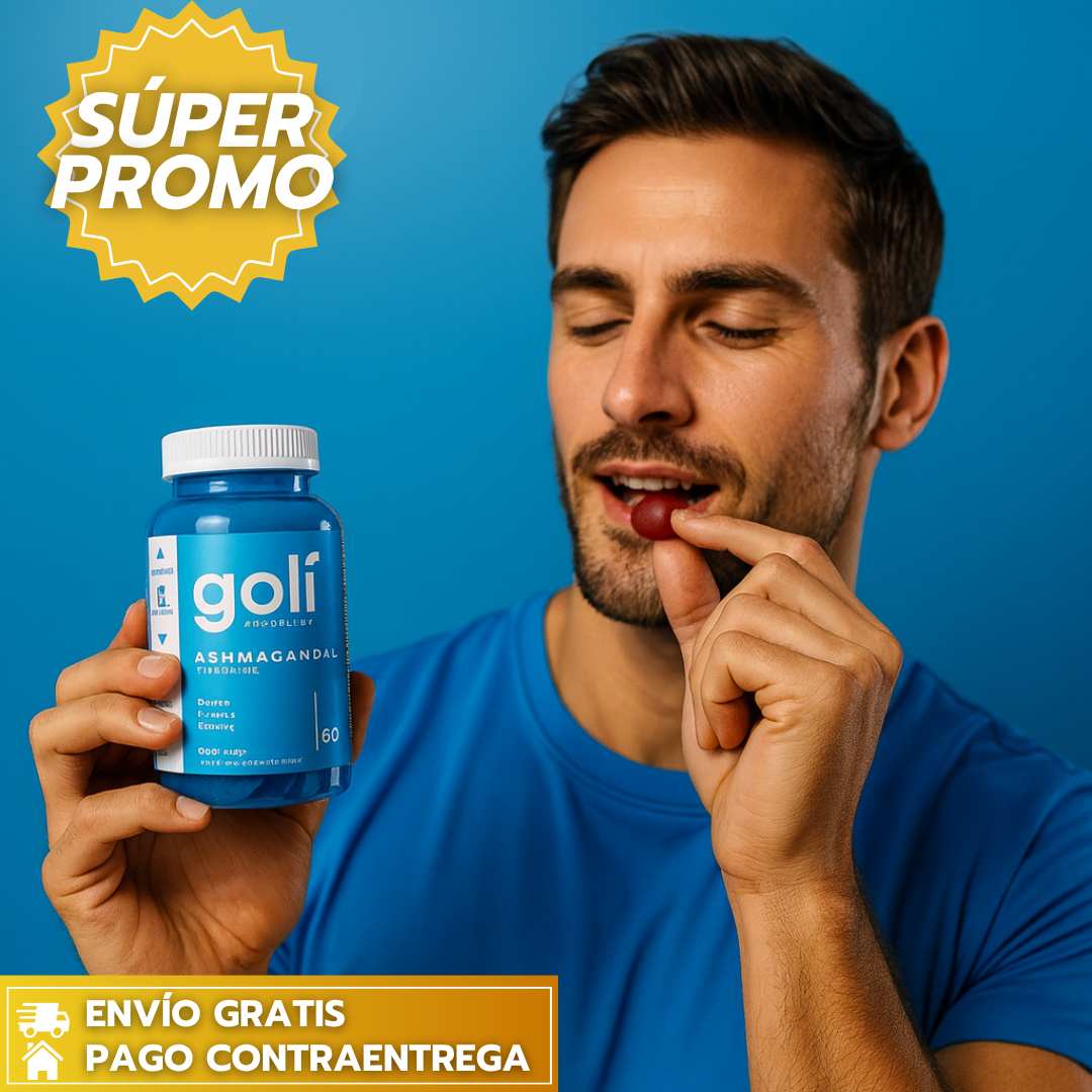 Golí Ashwaghanda™:Gomitas de Ashwagandha reductoras de estrés y optimizar el equilibrio mental, el ánimo y la energía diaria.
