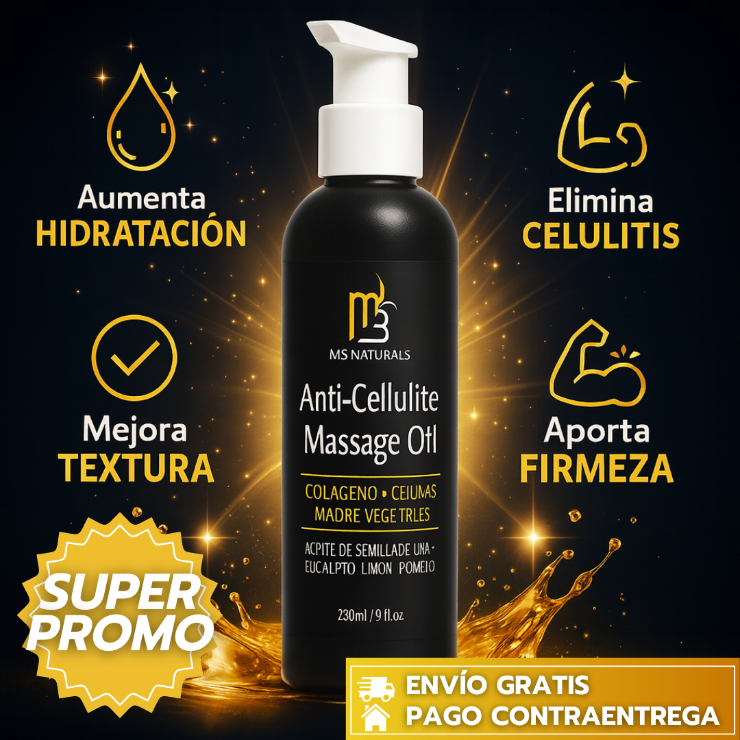 Anti-cellulite oil™: Aceite Corporal Anticelulítico y Reafirmante que Suaviza, Tonifica y Mejora la Textura de la Piel