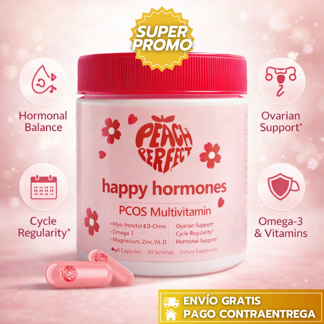 Peach Perfect™: Suplemento femenino que regula el ciclo y apoya la salud ovárica.
